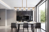 Crystal Balls LED Chandelier for Kitchen Island – Gold & Chrome, 1 to 10 Lights
