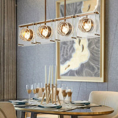 Crystal Balls LED Chandelier for Kitchen Island – Gold & Chrome, 1 to 10 Lights