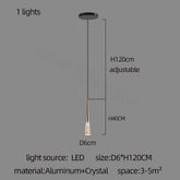 Crystal Cones Staircase Chandelier – Black or Gold, 1 to 30 Heads, 3 Colour Modes