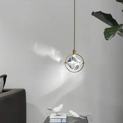 Crystal Cube Rotatable LED Pendant Chandelier – Round & Long, Type A & B