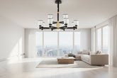 Crystal Cylinders LED Chandelier – Modern Luxury Dimmable Ceiling Light