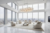 Crystal Glass Chandelier – Luxury Ceiling Light in 6 Sizes