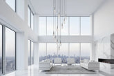 Crystal K9 Drops Staircase Chandelier – Luxury Cascading Pendant Light