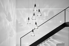 Crystal Lotus Flower Staircase Chandelier – Luxury Multi-Head LED Pendant, 3 to 20 Heads
