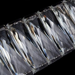 Crystal Rotating Bars Staircase Chandelier – Luxury LED Pendant, 8 or 10 Heads, Tri-Colour Remote