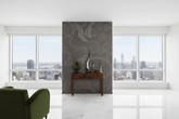 Dark Gray Scones Shadow Wallpaper Mural