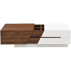 Dark Walnut Coffee Table Extendable with Storage