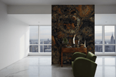 Dark Wood Forest Logs Wallpaper Mural