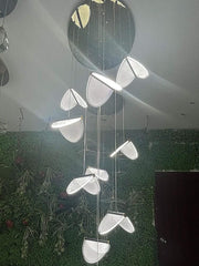 Deluxe Acrylic Blade Staircase Chandelier – Aluminium & Acrylic LED, 3 to 25 Lights, Tri-Colour Option