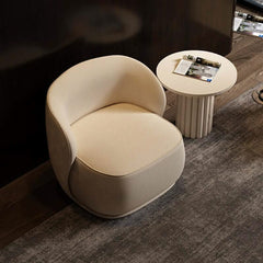 Designer Armchair – Ergonomic Lounge Chair in Orange, Cream & Green