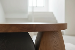 Designer Pebble Wood Log Coffee Table – Organic Veneer Finish