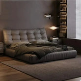 Elegant Genuine Leather Comfort Bed Set
