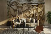 Elephants Engraved Wallpaper - Impressive Designs & Quality