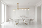 Copper Globe Frosted Glass Chandelier – 3 & 4 Heads, Dimmable