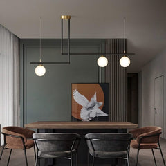 Copper Globe Frosted Glass Chandelier – 3 & 4 Heads, Dimmable