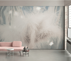 Cotton Blow Leaves Wallpaper Mural