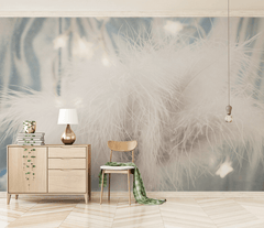 Cotton Blow Leaves Wallpaper Mural