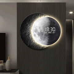 Advanced Moon LED Wall Clock – Modern Plexiglass Illuminated Timepiece