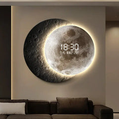 Advanced Moon LED Wall Clock – Modern Plexiglass Illuminated Timepiece