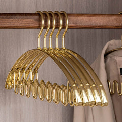 Aluminum Alloy Wave Shaped 5pcs Clothes Hanger