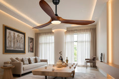 Antique Wooden Blades Large Fan Remote Controlled (2024 Edition)