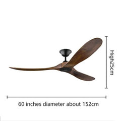 Antique Wooden Blades Large Fan Remote Controlled (2024 Edition)