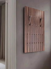 Dark Wallnut Wood Piano Wall Hanging Coats Organiser