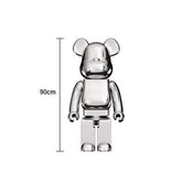 Electroplated Multicolour Bearbrick Statue Large Luxury Decorative Ornament