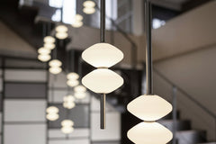 Cone Shaped Staircase Chandelier – Modern Loft LED Pendant, 3 to 20 Heads, for Duplex Villas