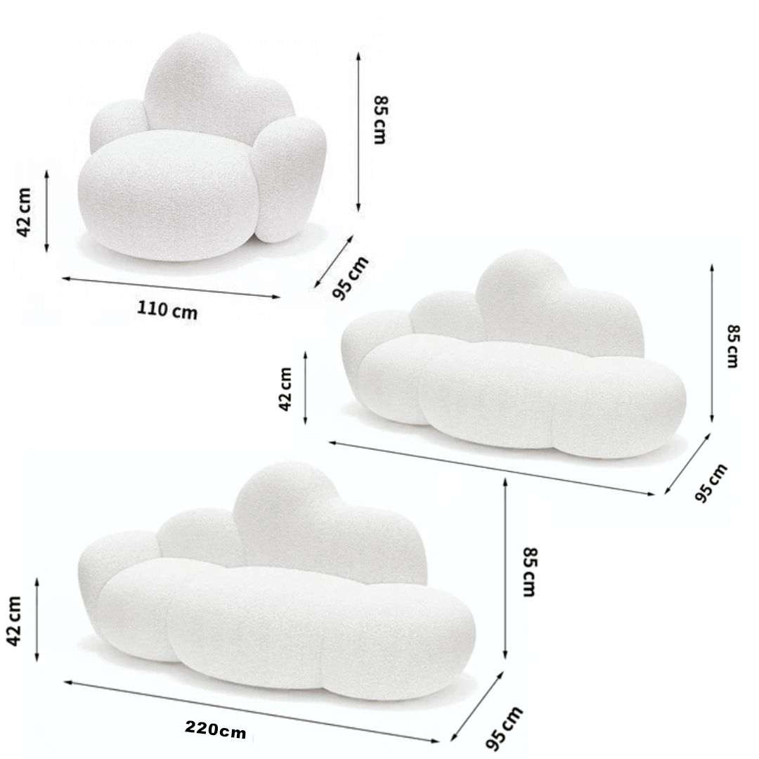 Cloud Sofa Set – Multi-Size, Deep Cushioning, Premium Fabric, Modern Lounge
