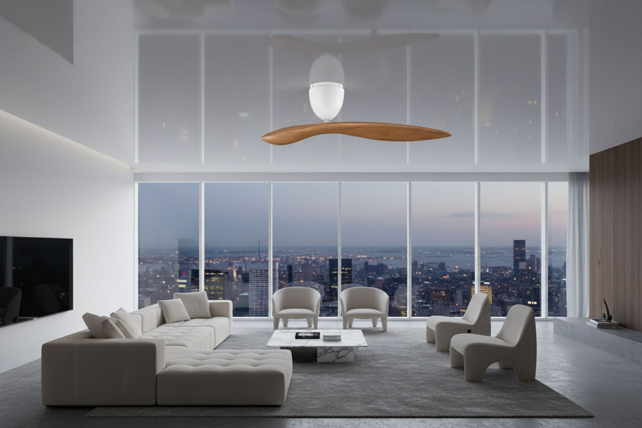 Angled 54 Inch Nordic Ceiling Fan with Remote Control