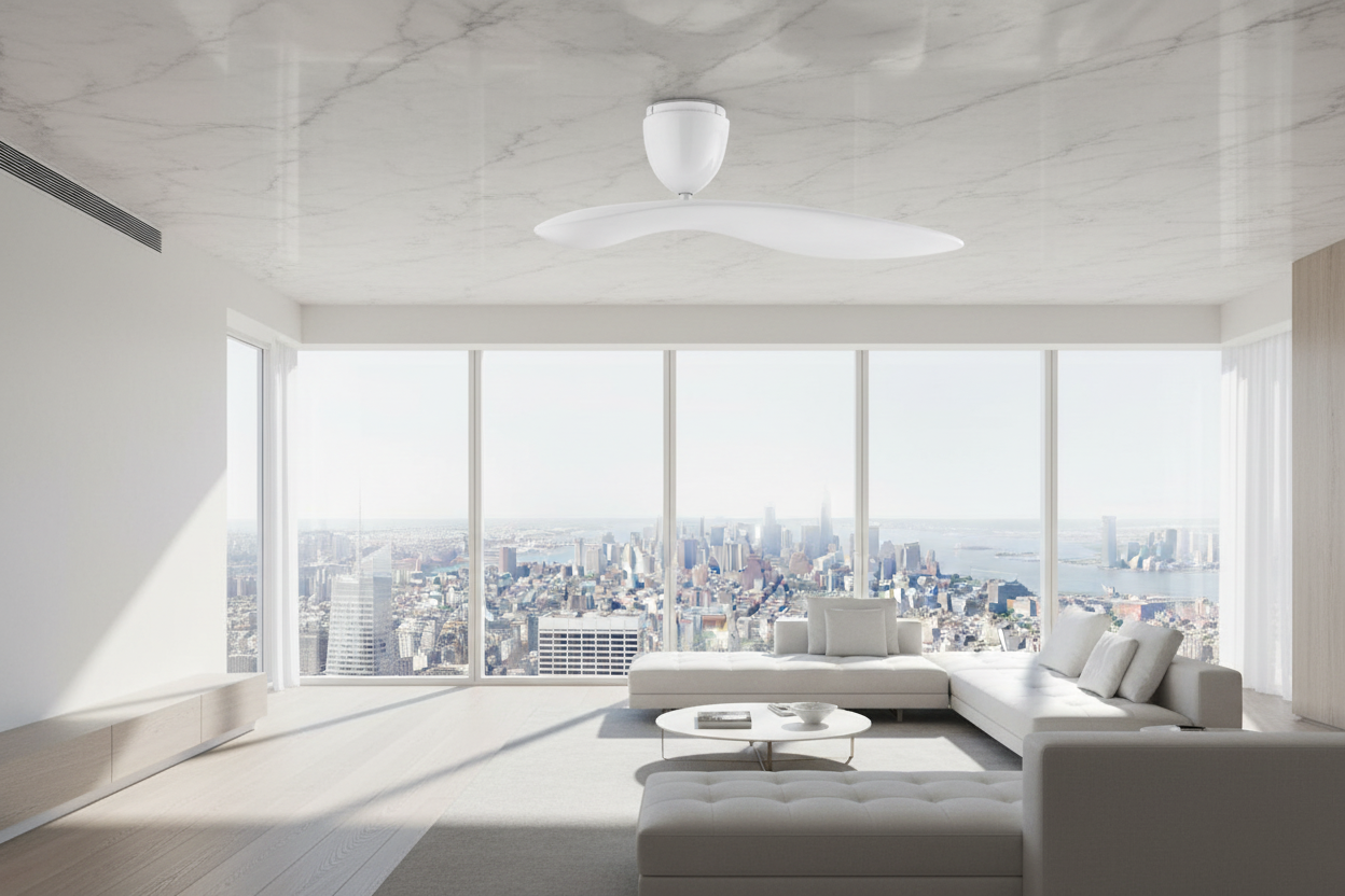 Angled 54 Inch Nordic Ceiling Fan with Remote Control