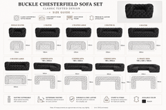 Buckle Chesterfield Sofa Set – Classic Tufted Design