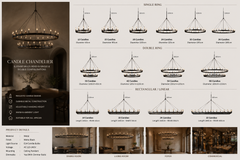 Candle Chandelier – Elegant Multi-Head in Single & Double Configurations
