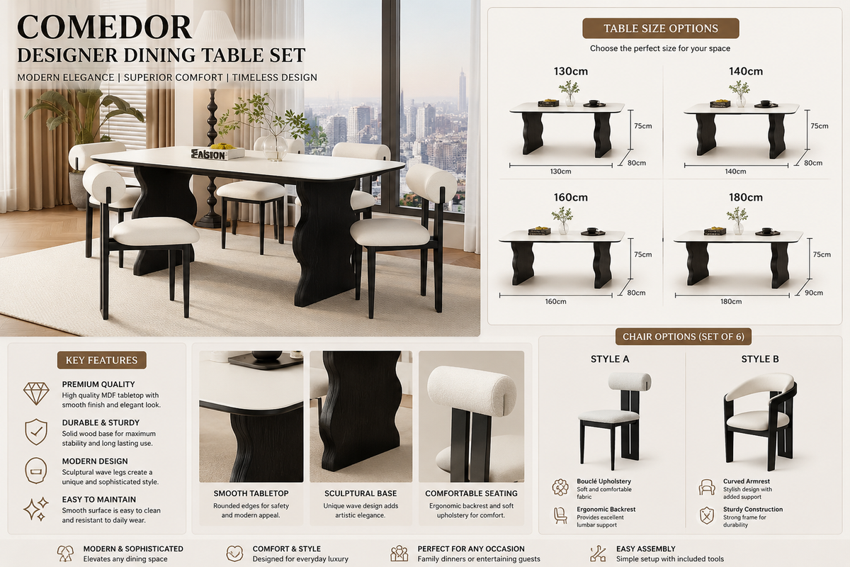 Comedor Designer Dining Table Set