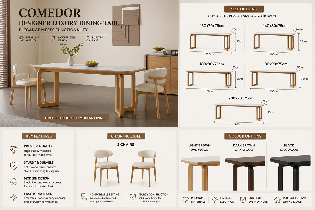 Comedor Designer Luxury Dining Table