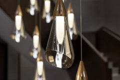 Crystal Sconce Pendant Staircase Chandelier – Luxury Crystal & Glass LED, 3 to 18 Heads