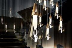 Crystal Sconce Pendant Staircase Chandelier – Luxury Crystal & Glass LED, 3 to 18 Heads
