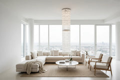 Crystal Spiral Staircase Chandelier – Luxury LED Pendant Light for Villa