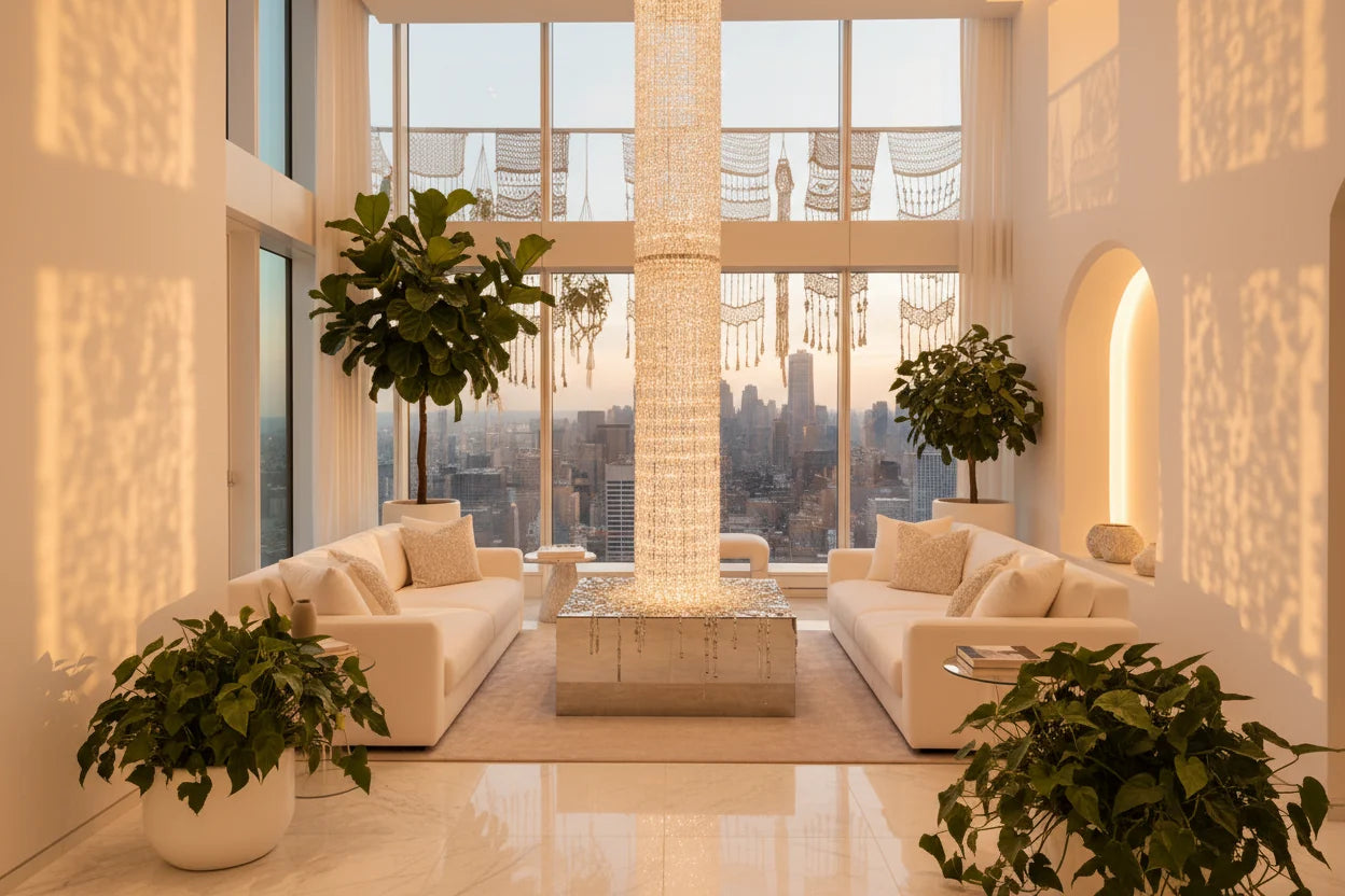 Crystal Spiral Staircase Chandelier – Luxury LED Pendant Light for Villa