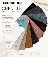 Chenille Fabric Colour Card – Soft Plush Upholstery Swatches for Sofas & Furniture