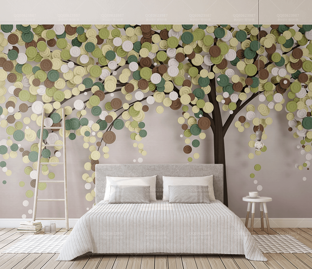 3D Abstract Tree Wallpaper Murals