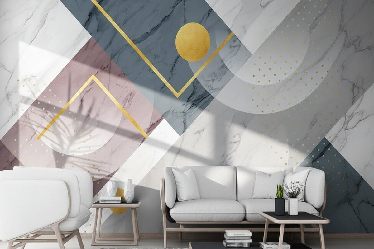 3D Jazz White Light Geometric Wallpaper for Home Wall Decor