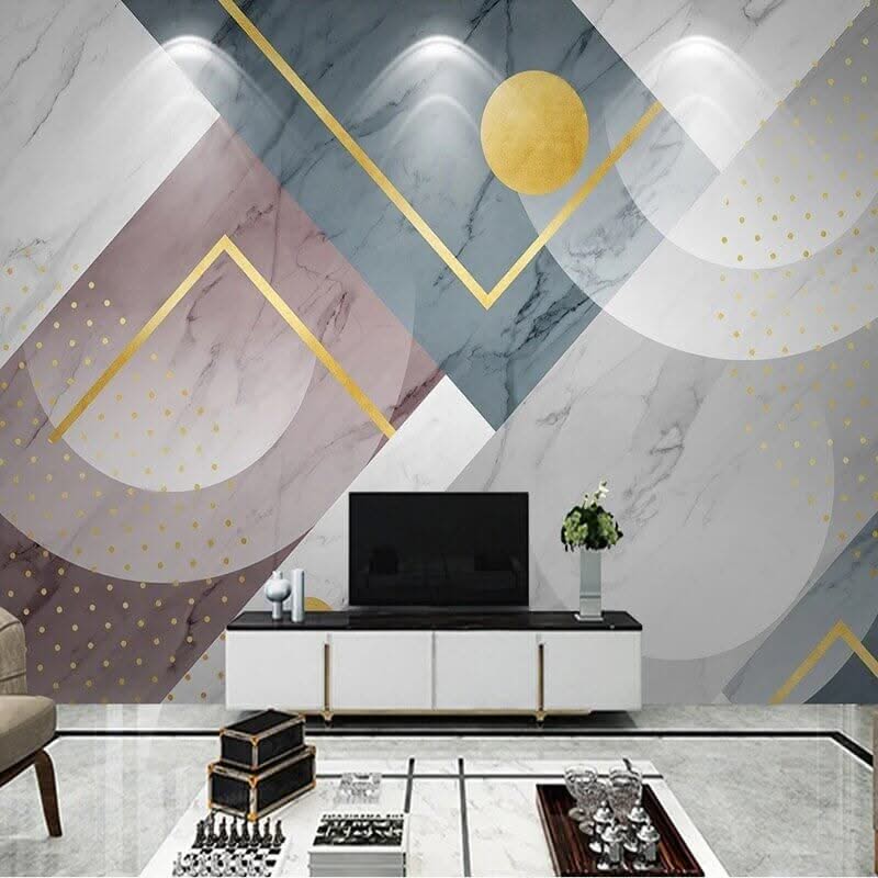 3D Jazz White Light Geometric Wallpaper for Home Wall Decor