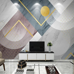 3D Jazz White Light Geometric Wallpaper for Home Wall Decor