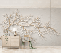 3D Tree Curved Branches Wallpaper Mural