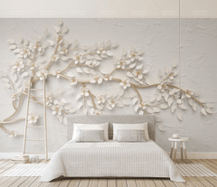 3D Tree Curved Branches Wallpaper Mural