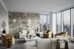 3D Wave Mountains Wallpaper Mural