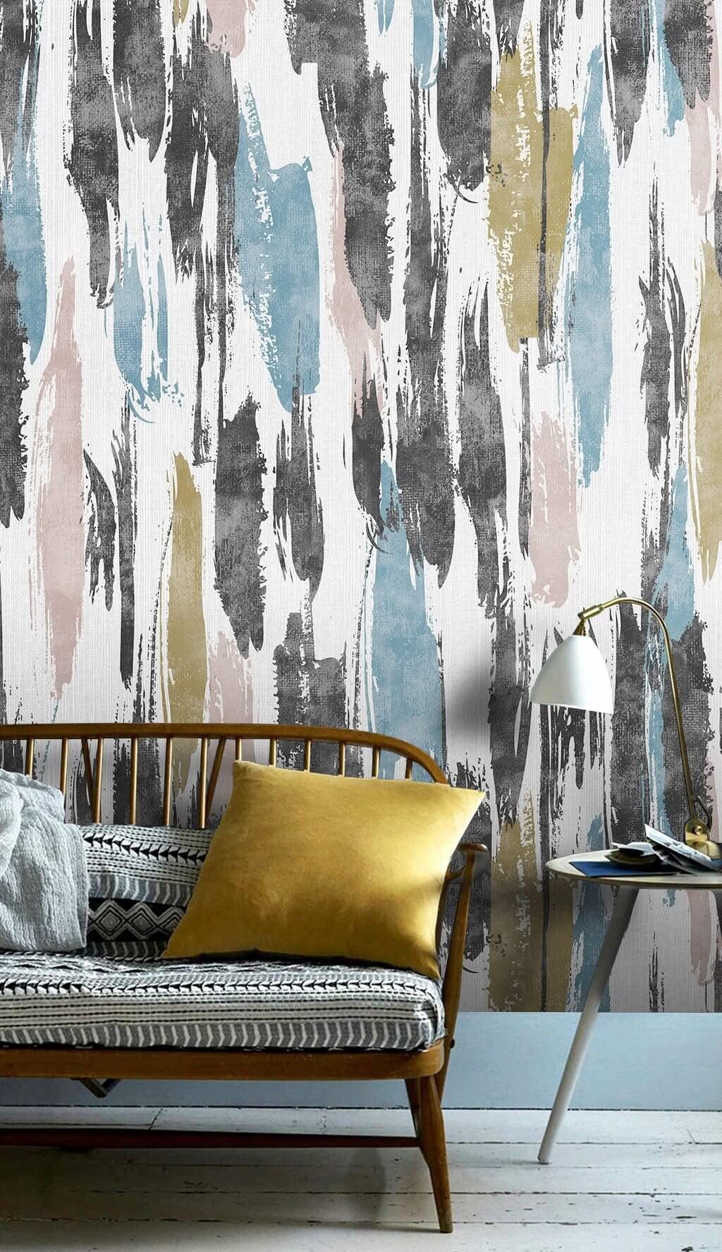 Abstract Brush Paint Wallpaper Mural