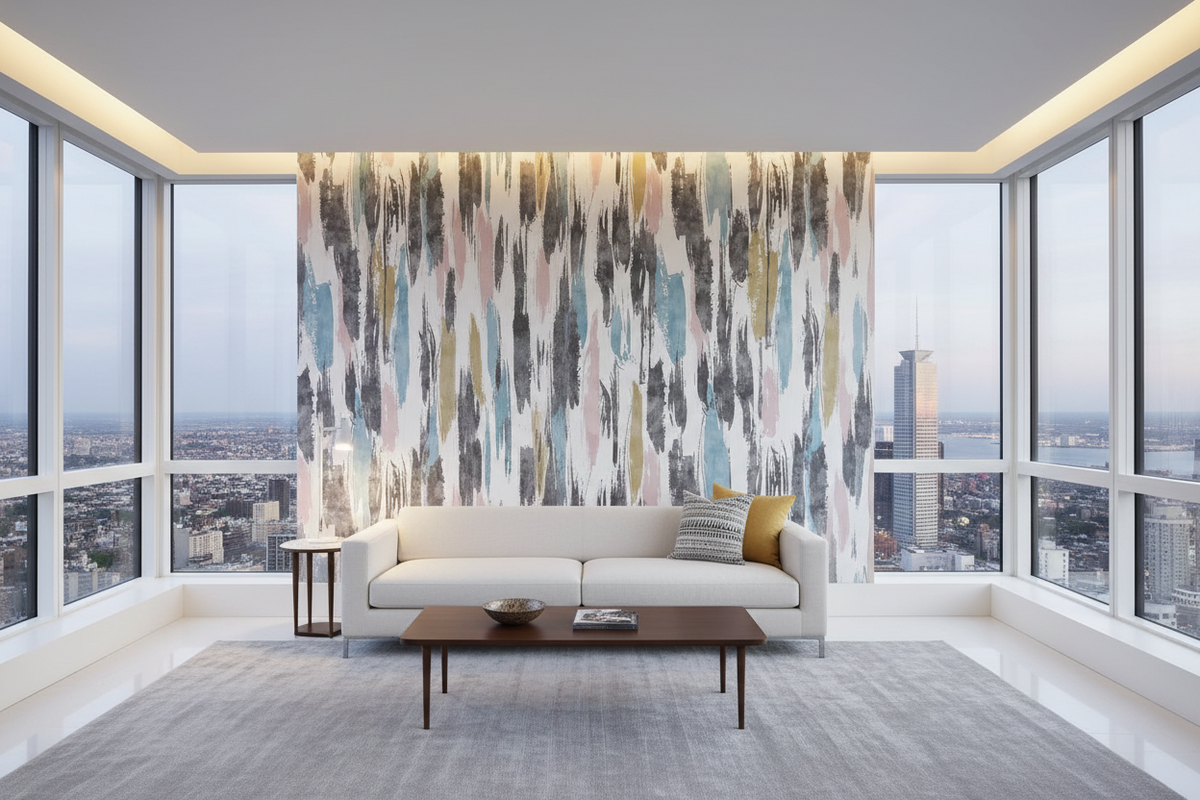 Abstract Brush Paint Wallpaper Mural